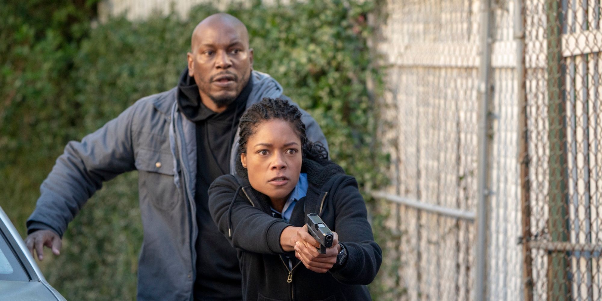 Tyrese Gibson and Naomie Harris in Black and Blue