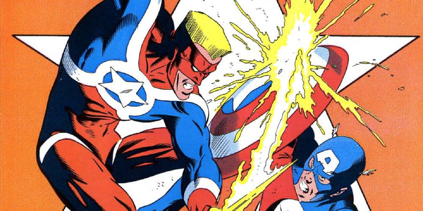 The Super-Patriot Fighting Captain America From Marvel Comics