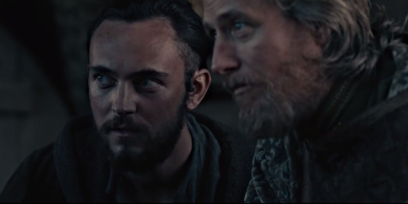 Athelstan discusses the Romans with King Ecbert in Vikings
