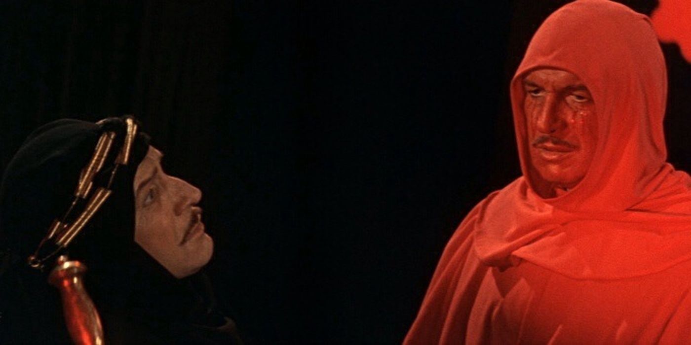Vincent Price as Prospero and Death