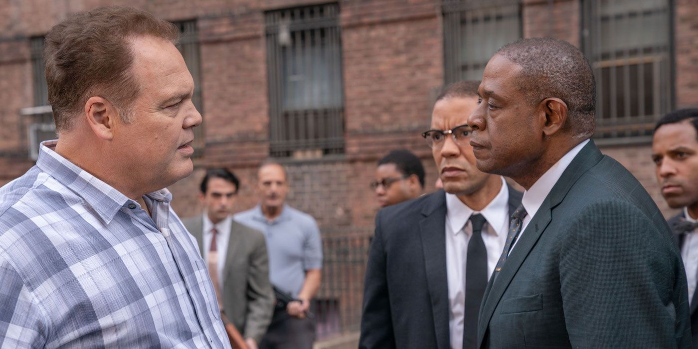 Vincent Donofrio, Nigel Thatch, and Forest Whitaker on the streets in Godfather of Harlem