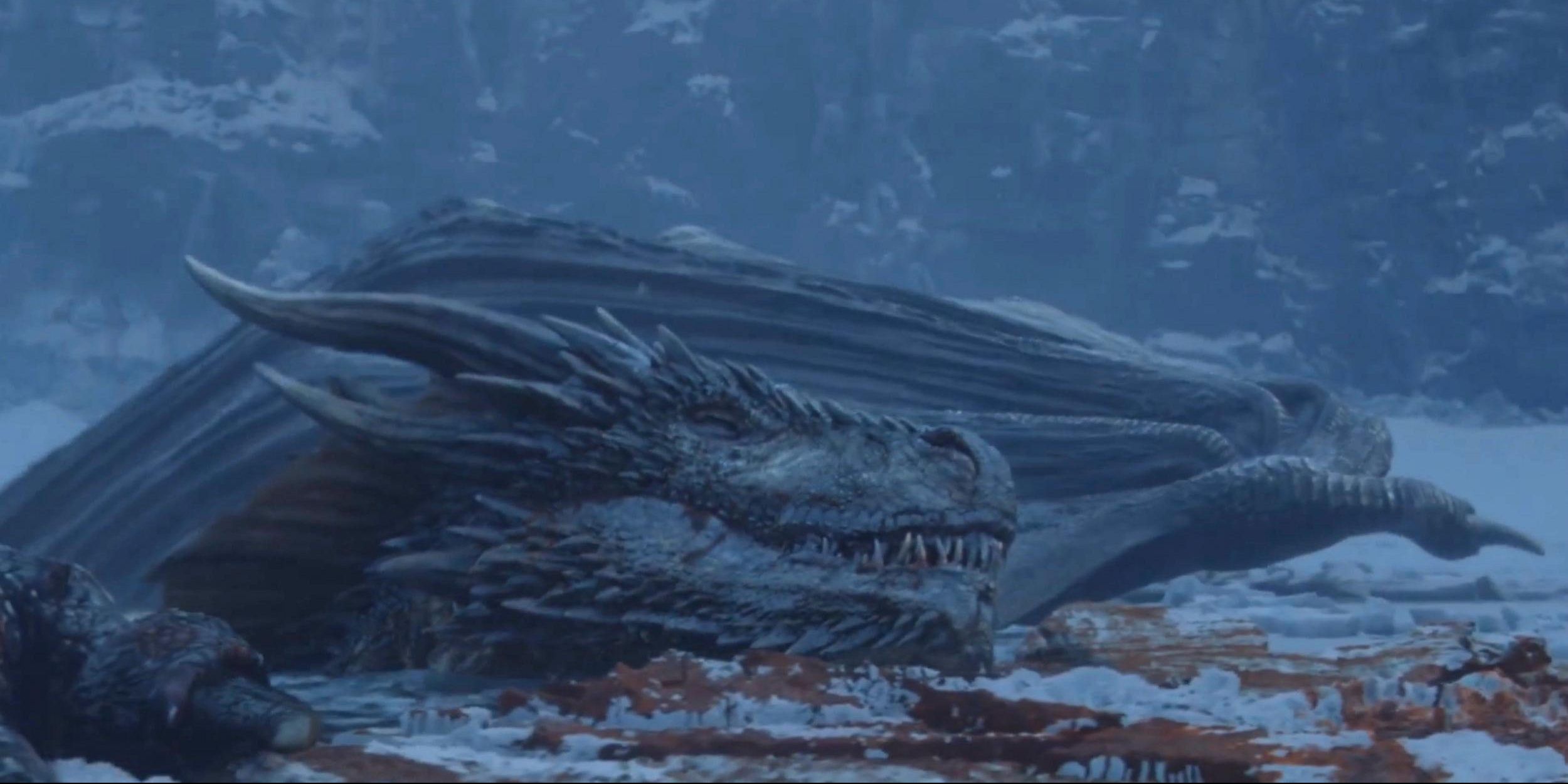 Viserion's death beyond the Wall