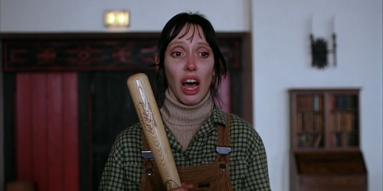 Wendy Torrance with a baseball bat in The Shining