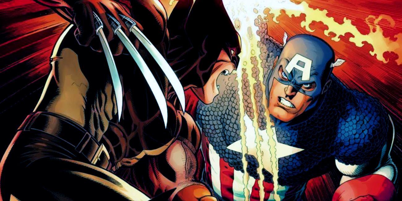 Wolverine vs Captain America Fight