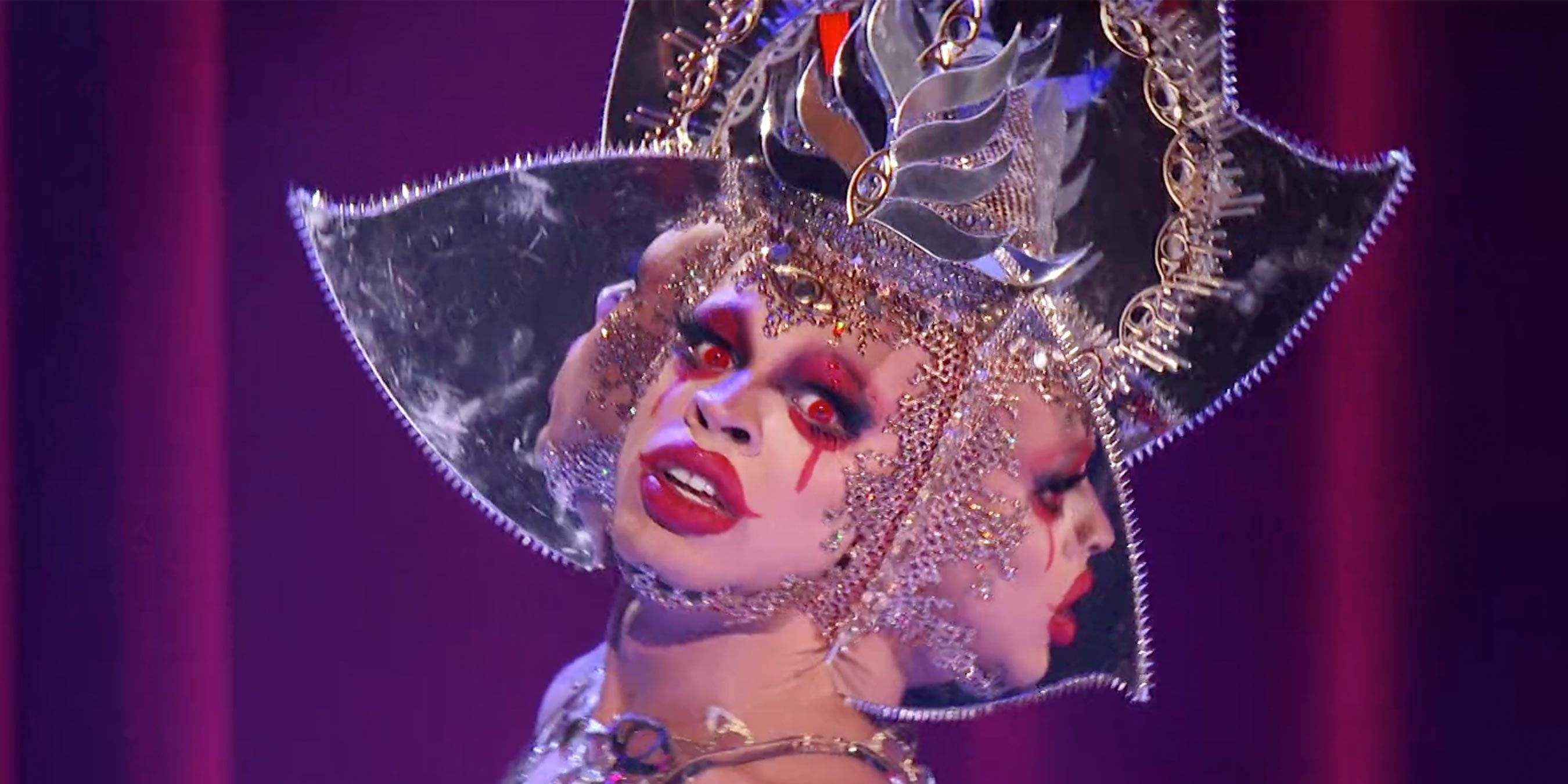 Close-up of Yvie Oddly at the RuPaul's Drag Race season 11 finale