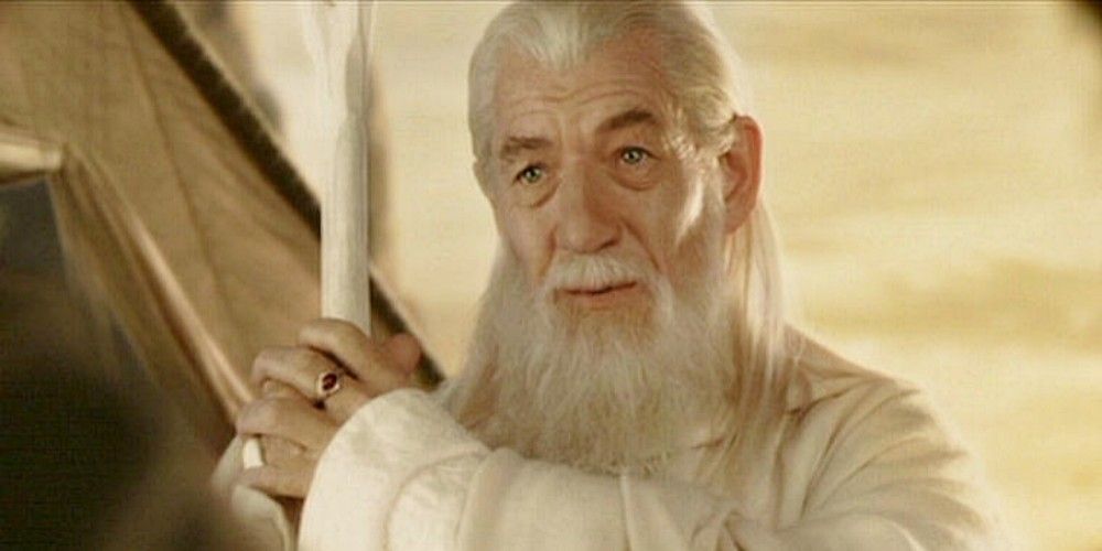 Gandalf the White wearing Narya in Lord of the Rings
