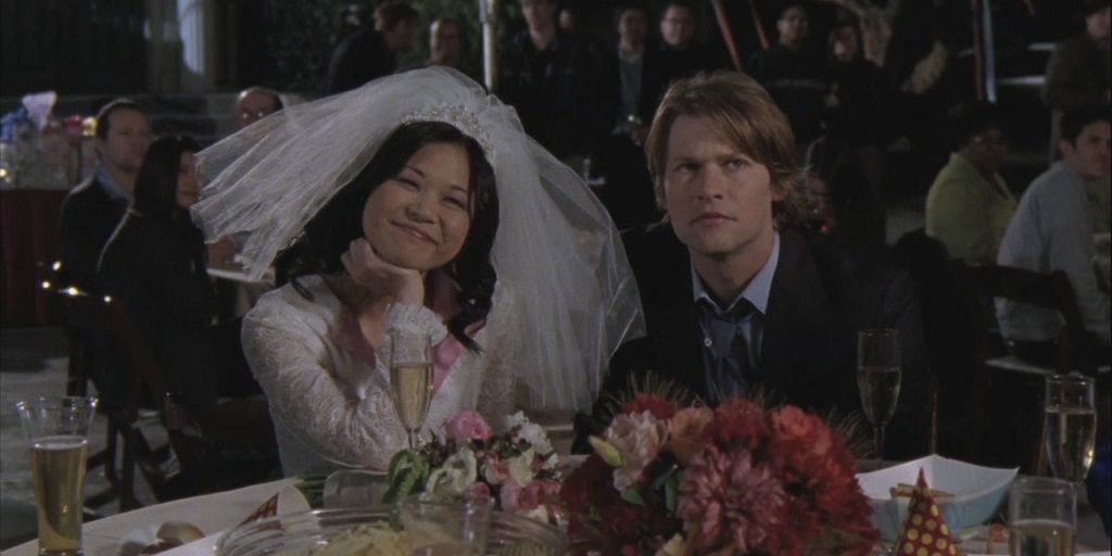 Lane and Zack at their wedding in Gilmore Girls