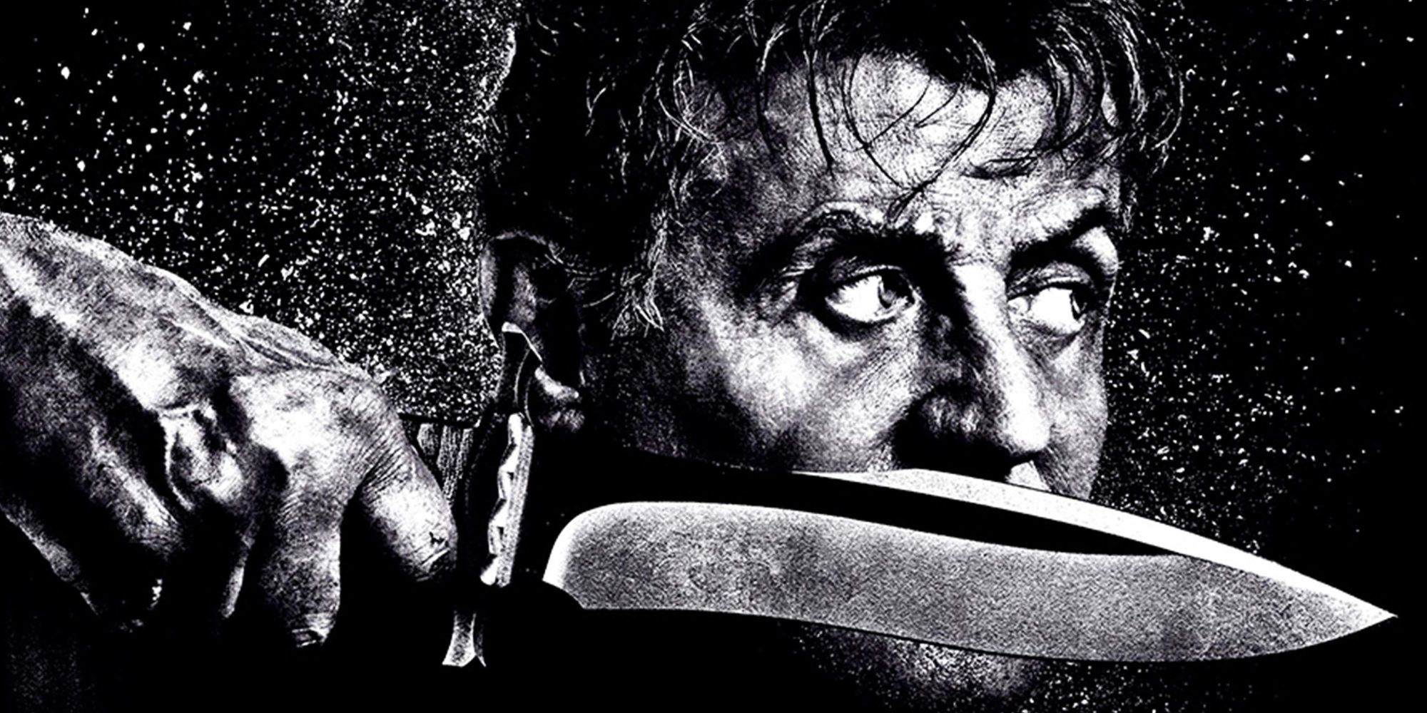rambo last blood black and white poster