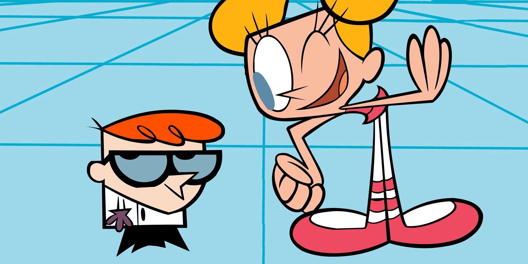 Dee Dee winking at Dexter in Dexter's Laboratory