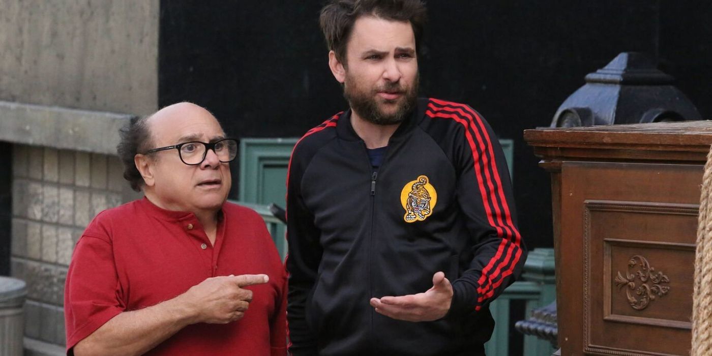 Frank and Charlie gesturing next to each other in It's Always Sunny in Philadelphia.