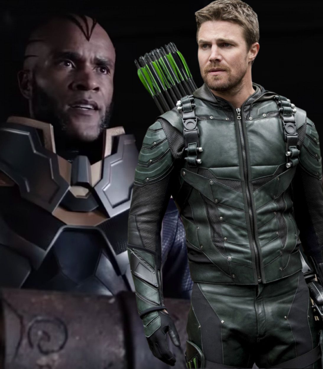 Arrow Oliver Queen and The Monitor Vertical
