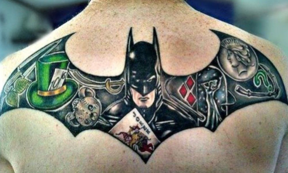 Batman on upper chest - Fishink Tattoo