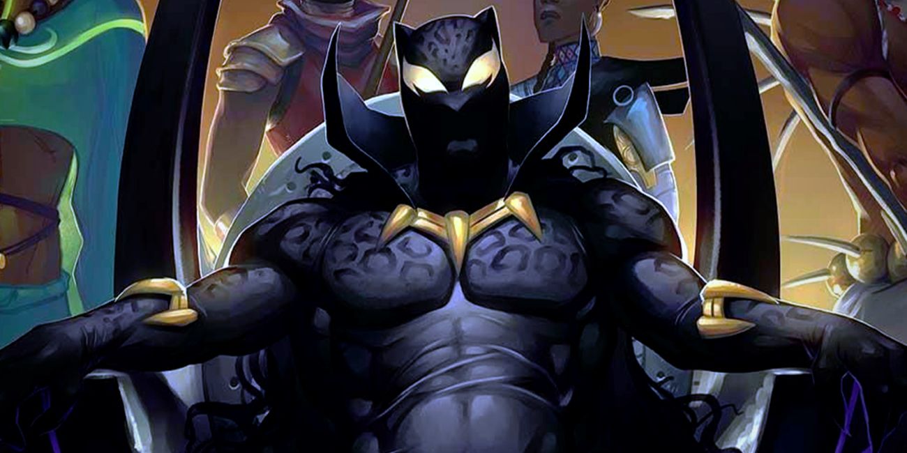Black Panther Venom Comic on Throne