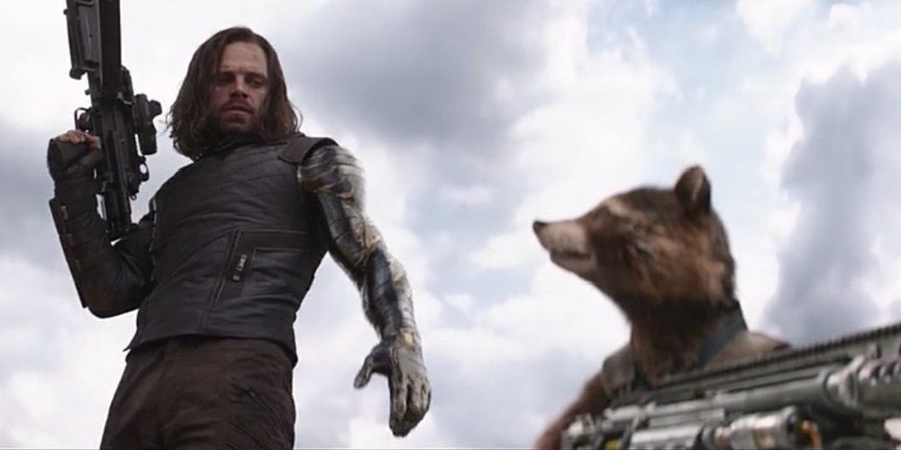 Rocket asks Bucky for his arm in Avengers: Infinity War.