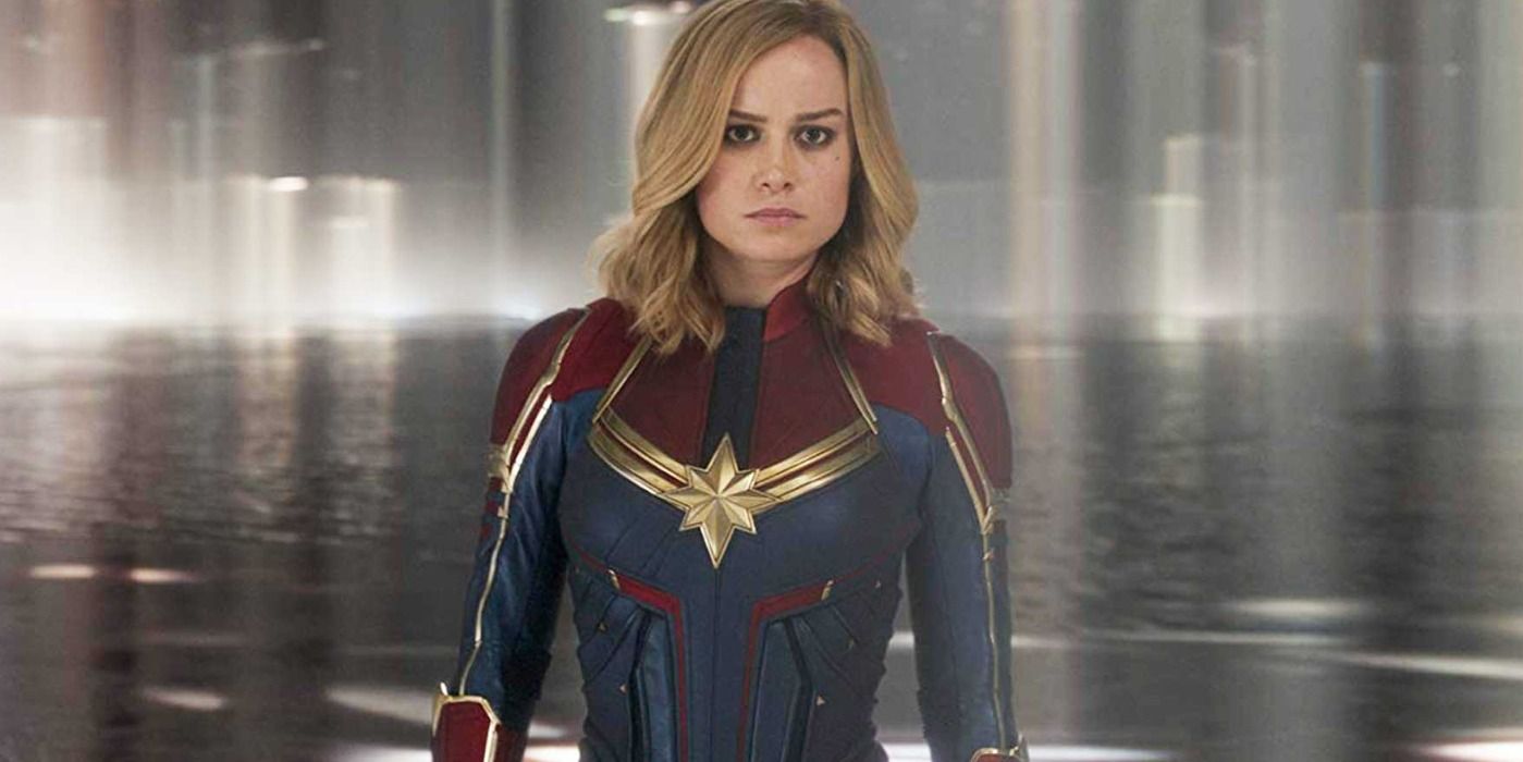 Brie Larson as Carol Danvers faces the Supreme Intelligence in Captain Marvel
