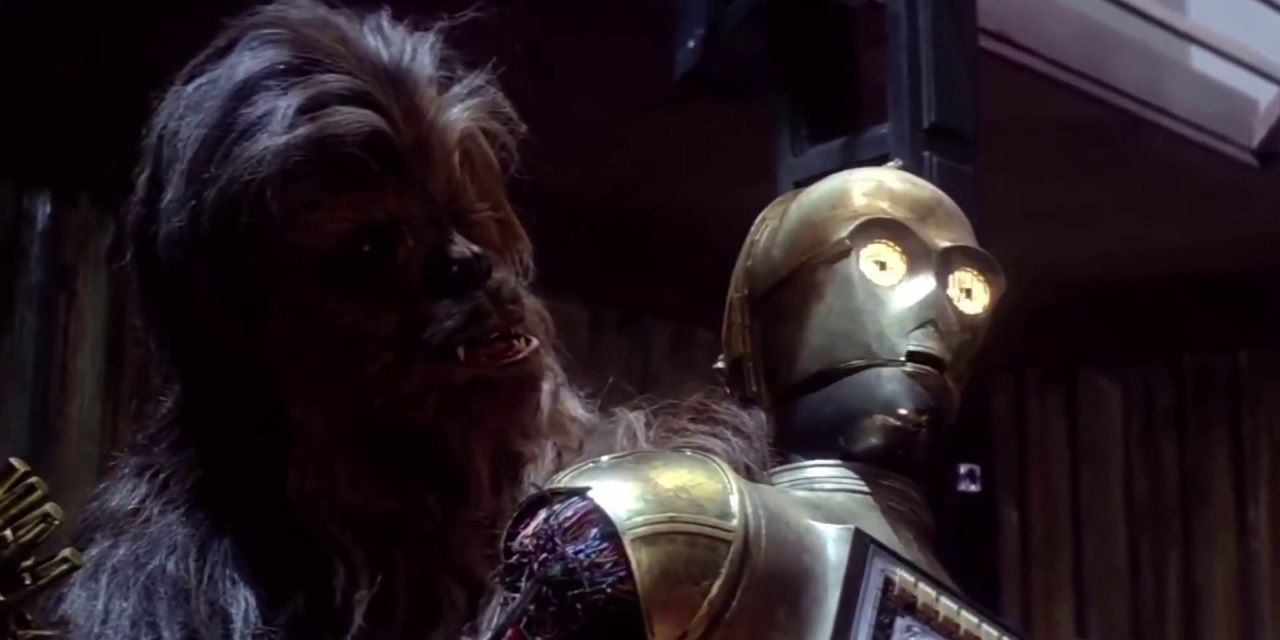 Chewbacca finds C-3PO in parts thanks to the Ugnauts on Bespin and rescues him in The Empire Strikes Back