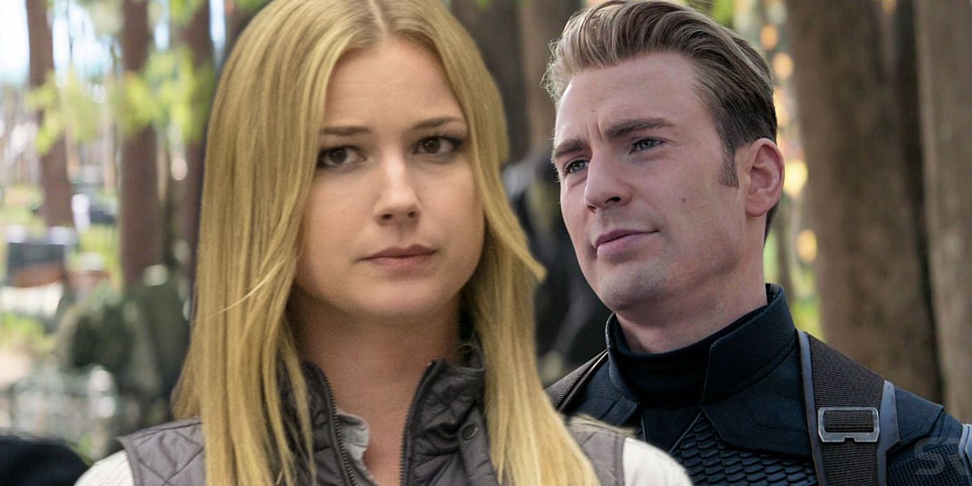 Chris Evans as Captain America and Emily Van Camp as Sharon Carter