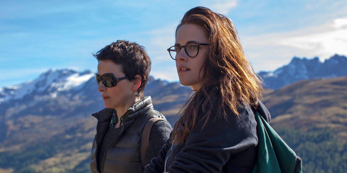 Maria and Valentine looking to the distance in Clouds of Sils Maria.