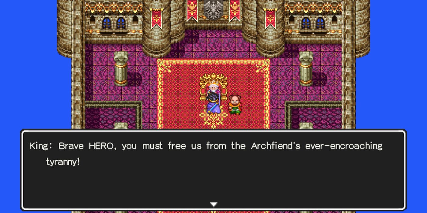 Dragon Quest 3 characters talking on Switch