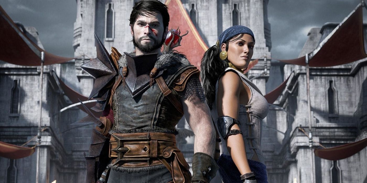 Hawke and Isabela from Dragon Age 2