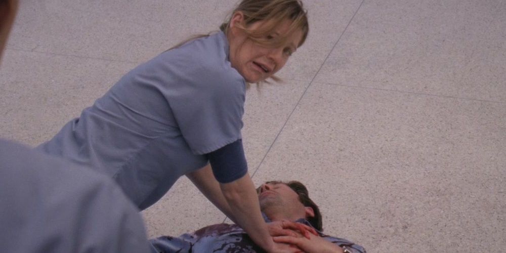 Meredith with Wounded Derek