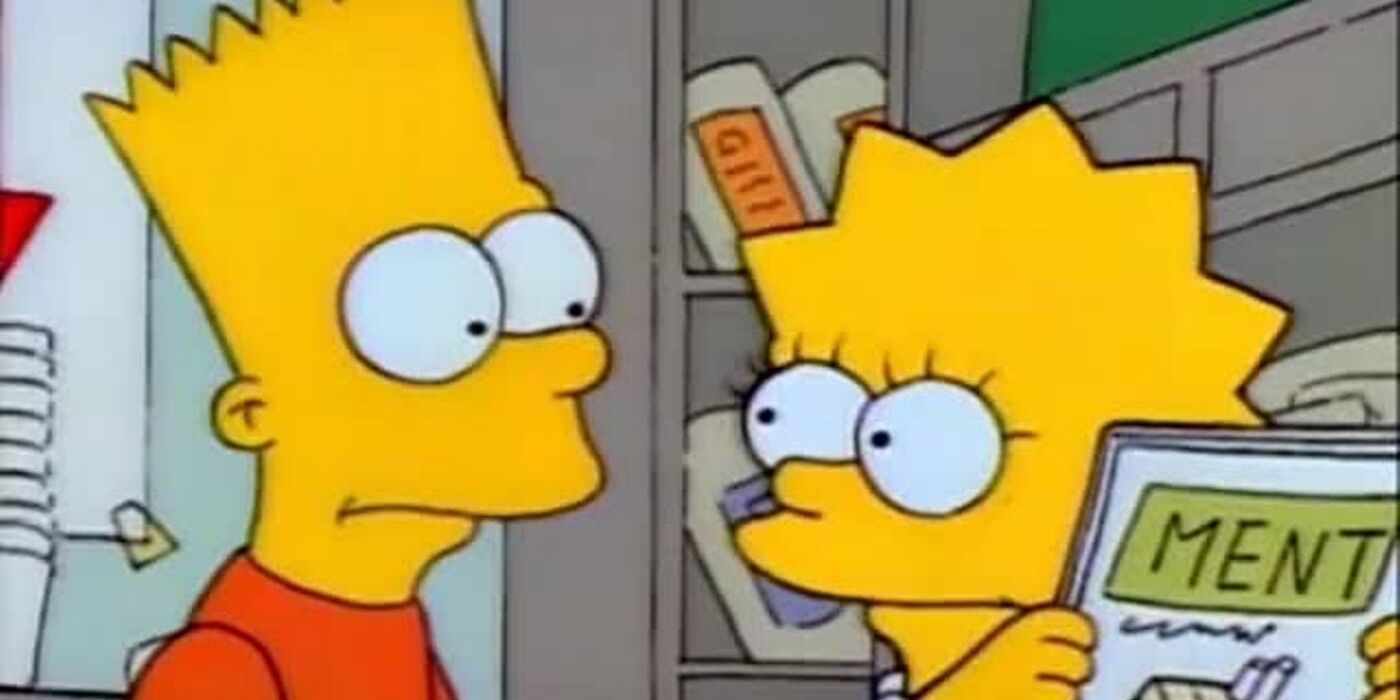 Bart and Lisa Simpson in Kwik E Mart