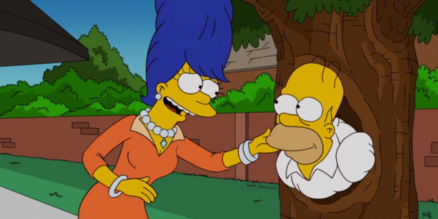The Simpsons Past Marge and Homer in Treehouse XXIII