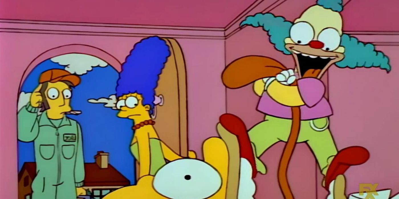  Marge Watches Homer Get Attacked by Krusty in The Simpsons