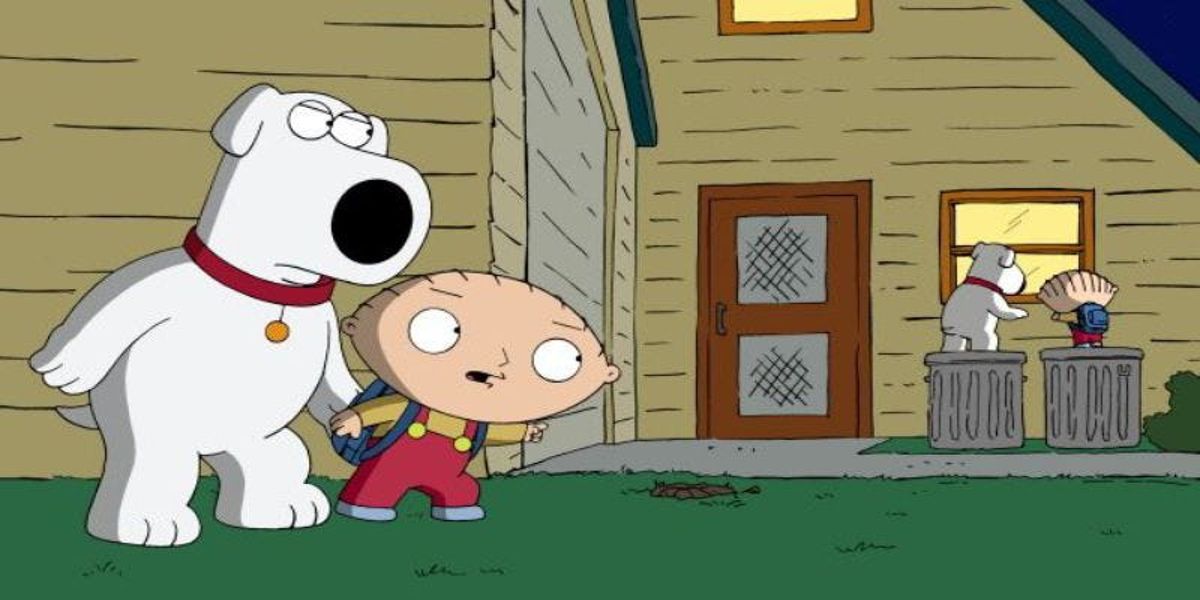 Stewie and Brian in the Family Guy episode &quot;Back to the Pilot.&quot;