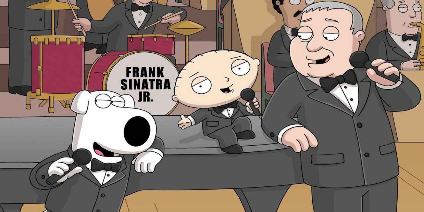 Brian and Stewie sing with Frank Sinatra Jr.
