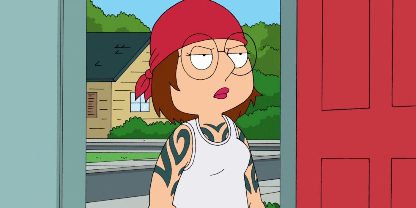 Meg looking determined wearing a bandana in Family Guy