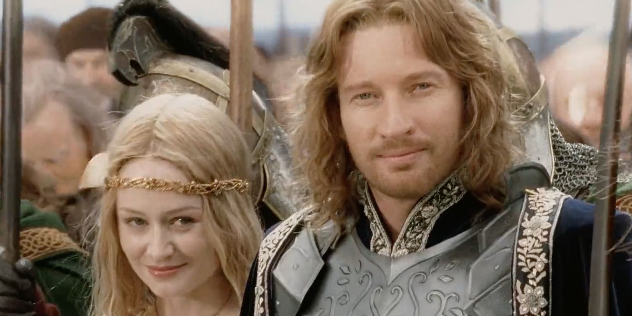 Faramir and Eowyn at Aragorn's coronation