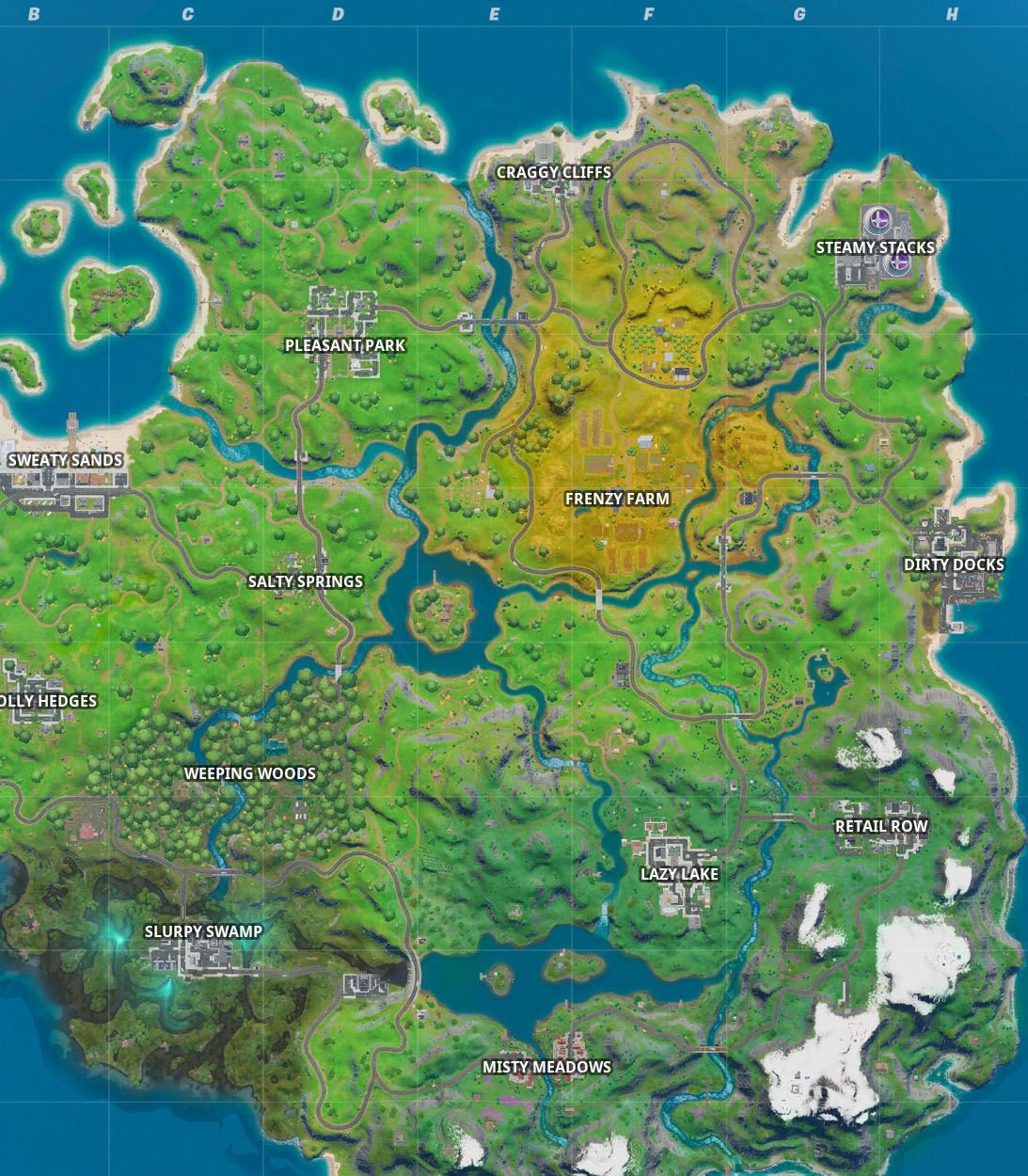 Fortnite Chapter 2 Map Official Vertical