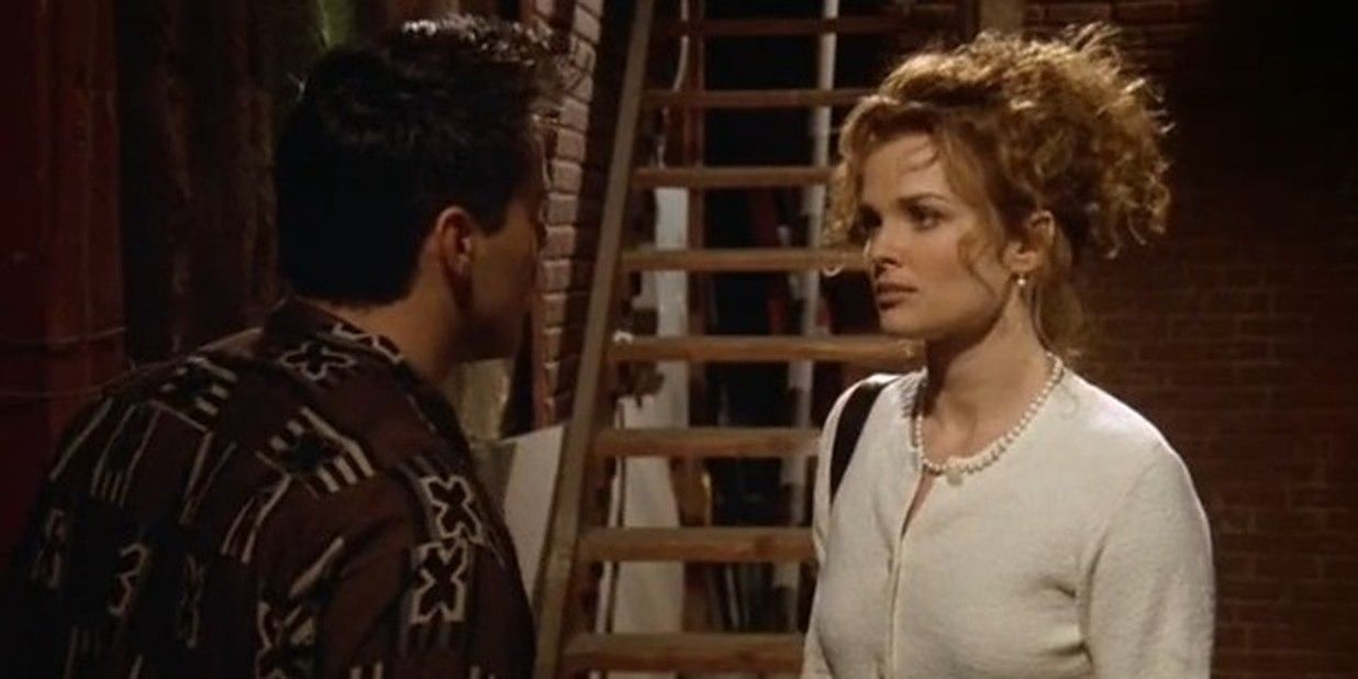 Kate looking sad whilst talking to Joey in Friends