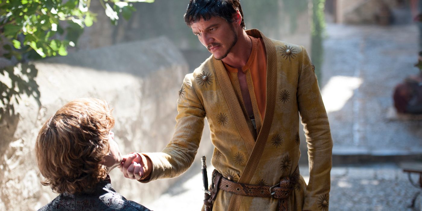 oberyn martell skull being crushed by a mountain