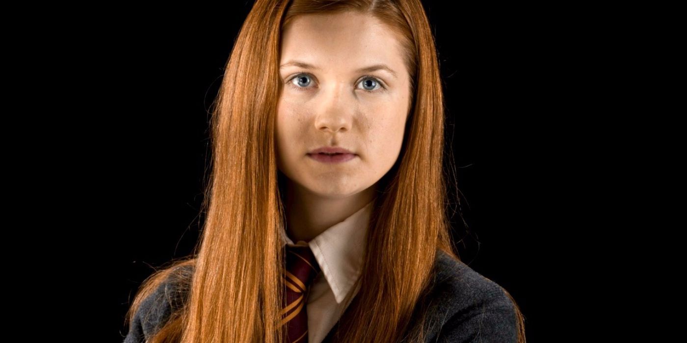Ginny Weasley looking at the camera in Harry Potter