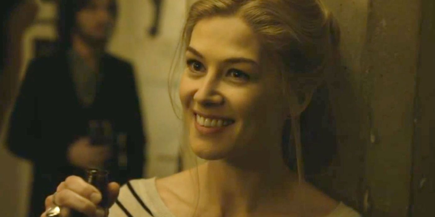 Amy Dunne smiling in Gone Girl