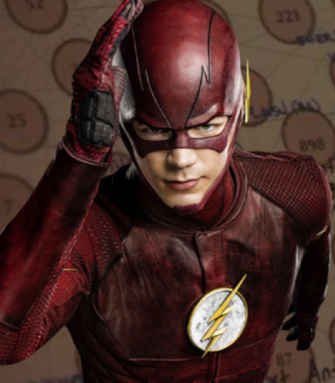 Grant Gustin as The Flash Multiverse Map Vertical