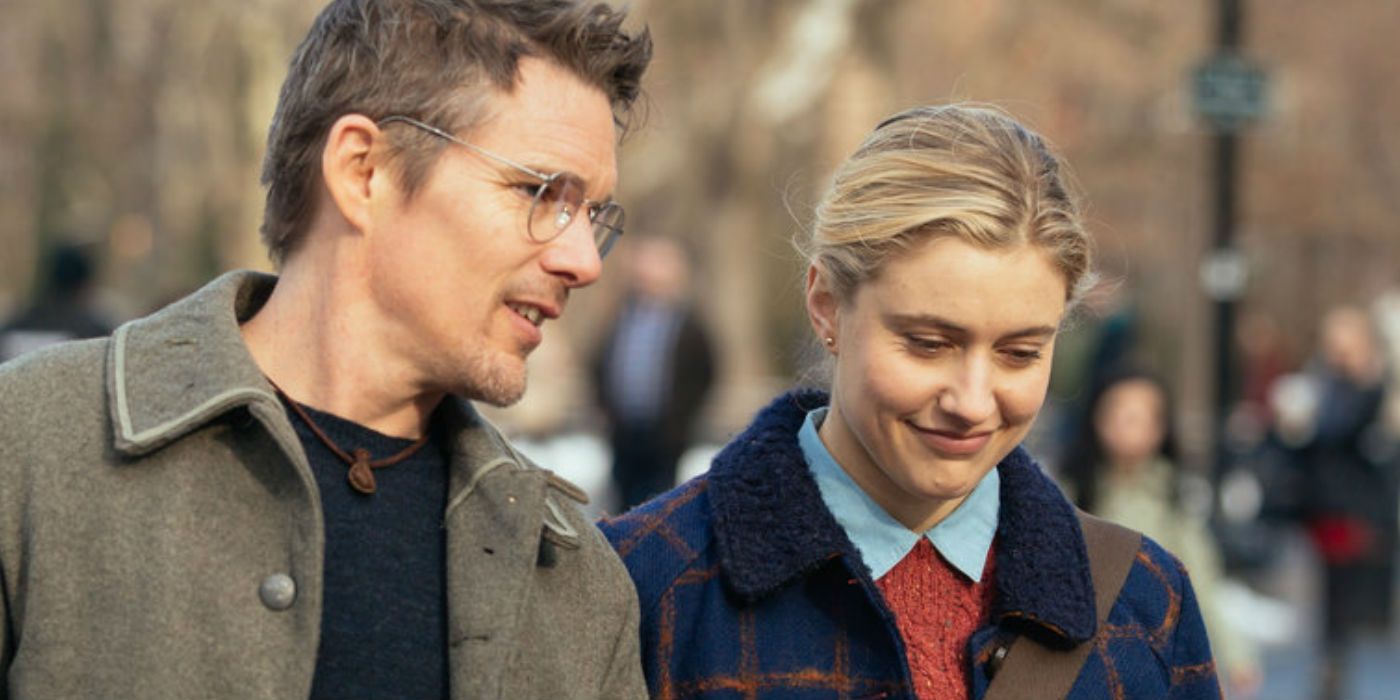 Greta Gerwig and Ethan Hawke in Maggies Plan