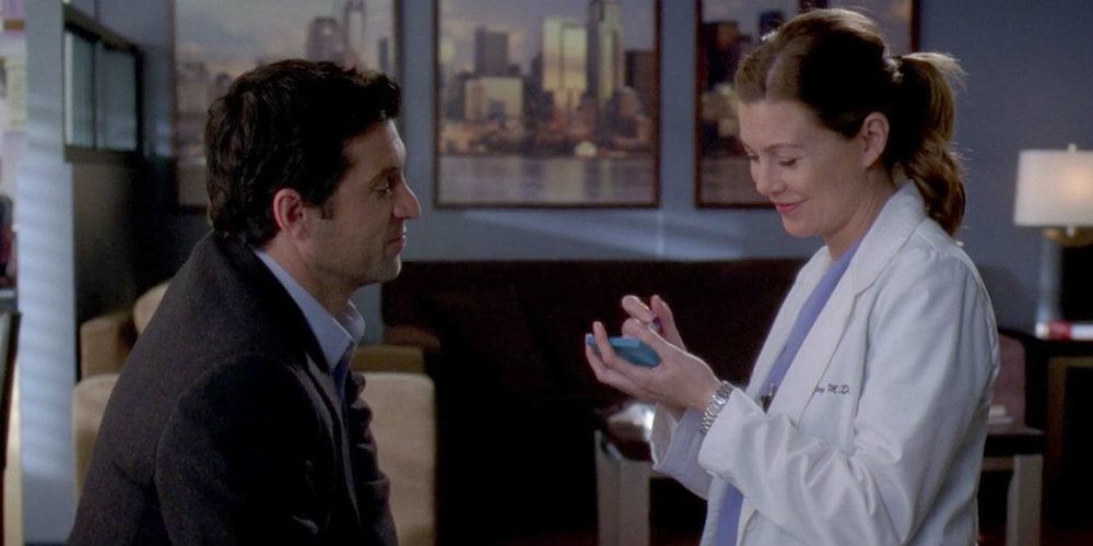 Derek and Meredith's post-it note wedding on Grey's Anatomy