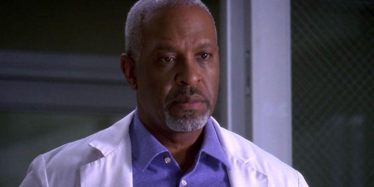 Richard Webber at the hospital looking serious