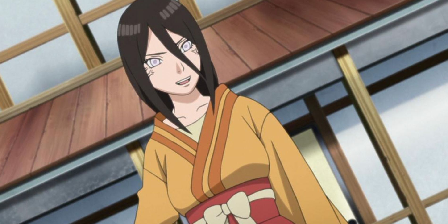 Hanabi at the Hyuga compound in the Boruto anime