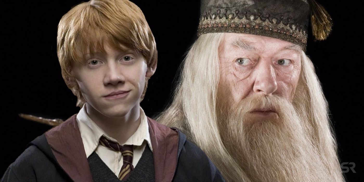 Ron and Dumbledore in Harry Potter