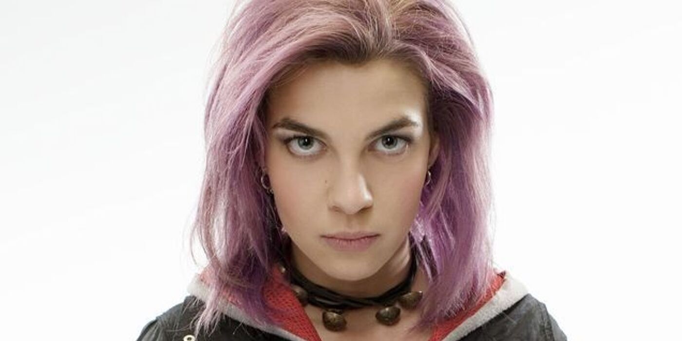 Tonks looking at the camera in Harry Potter