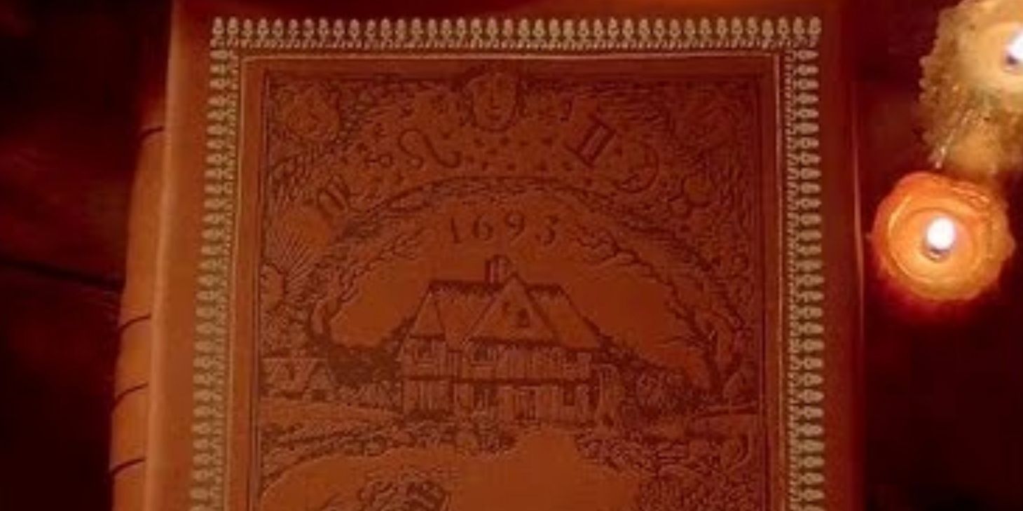 The opening book in Hocus Pocus features astrological symbols on the cover