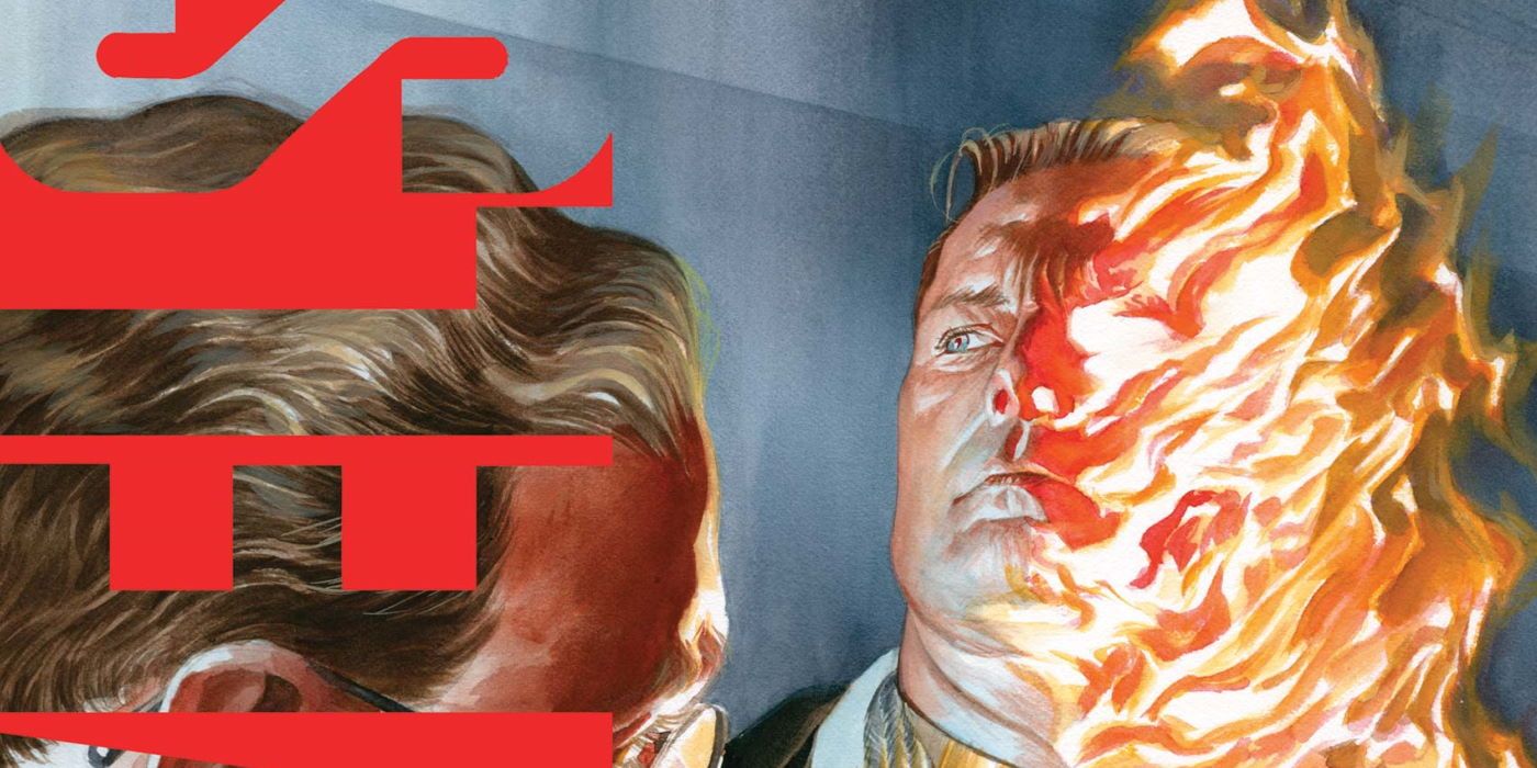 Original Human Torch on Cover of Marvels