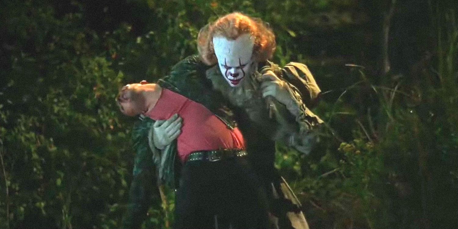 Pennywise holds Adrian Mellon in It: Chapter 2.
