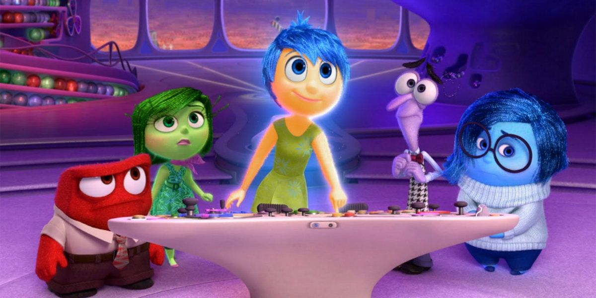 The emotions in Riley's head in Inside Out