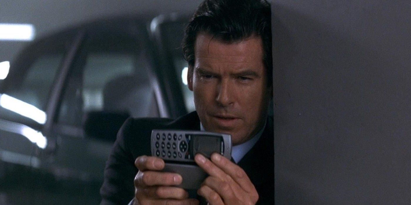 James Bond driving a remote control BMW in Tomorrow Never Dies