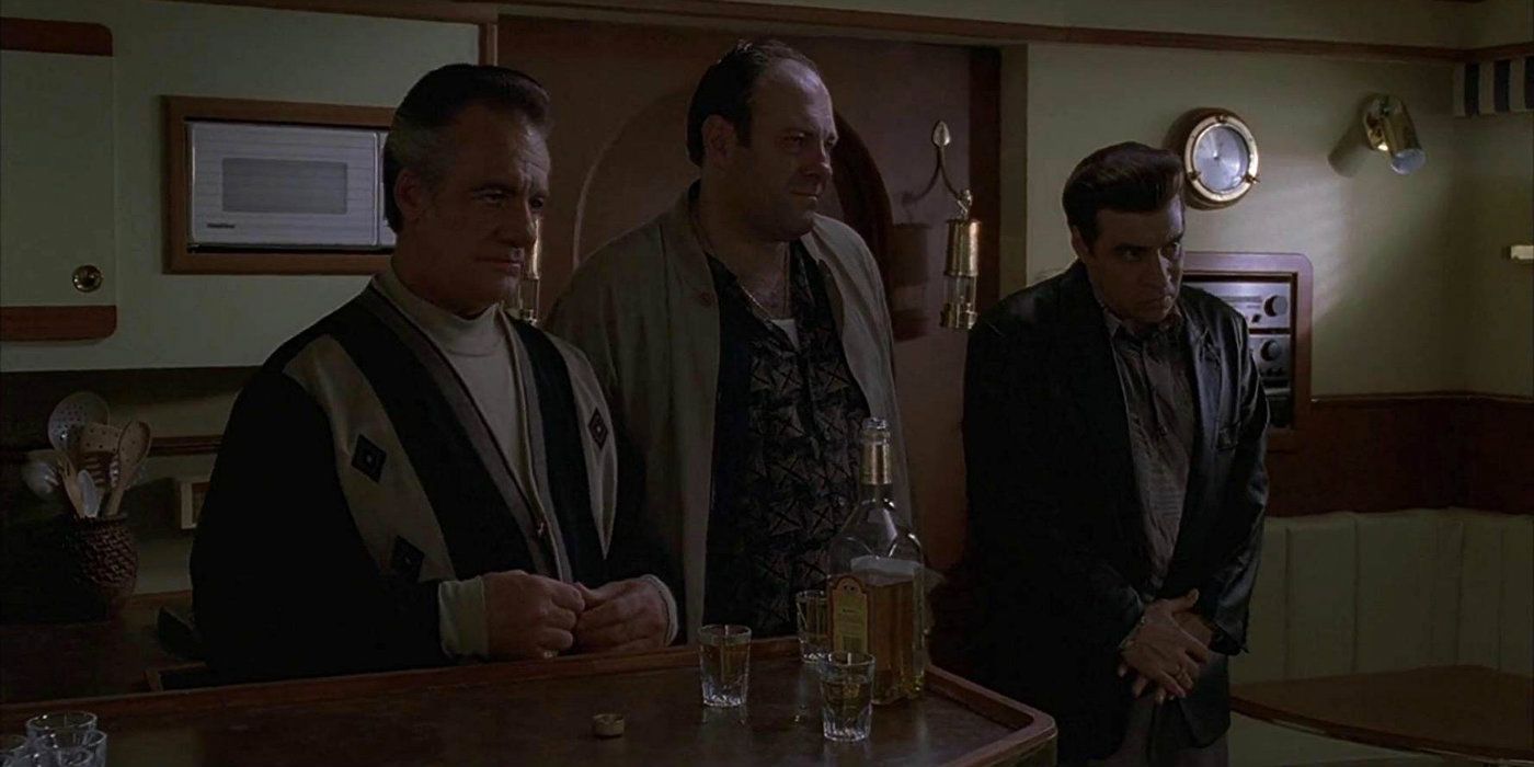 Tony, Paulie and Silvio speak to Big Pussy before whacking him in The Sopranos
